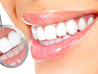 white teeth close-up