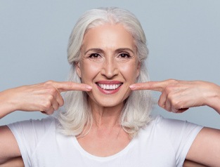 older woman smiling