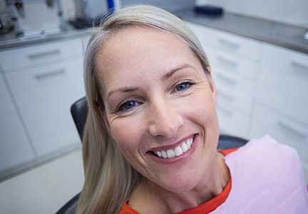 woman smiling into camera